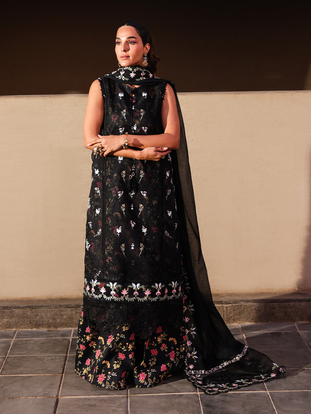 Faiza Faisal Marine Luxury Lawn`25 ELVA