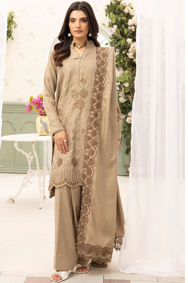 Shaista Festive Emb Peach'26 D#110