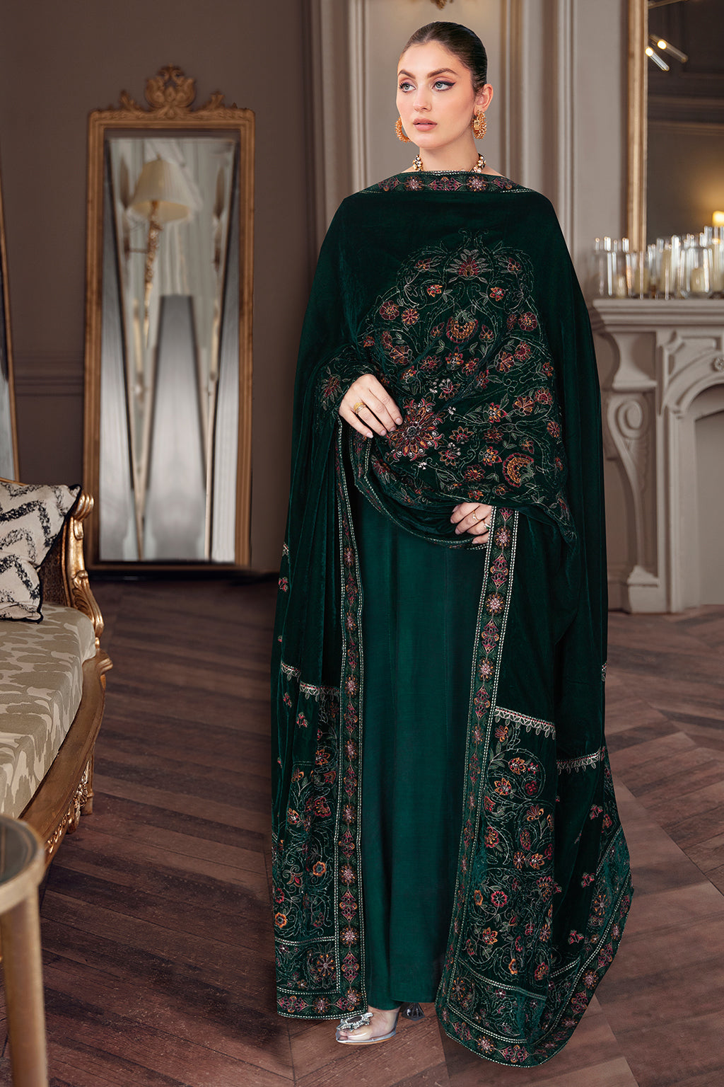 ramsha velvet shawl