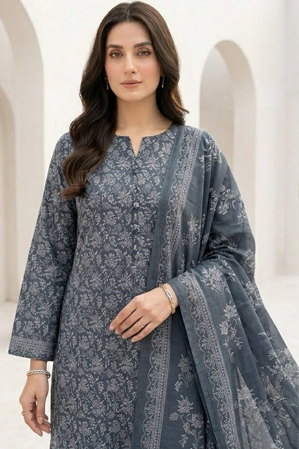 BR Sehar Dhanak'26 3Pcs D#3 (G Grey)