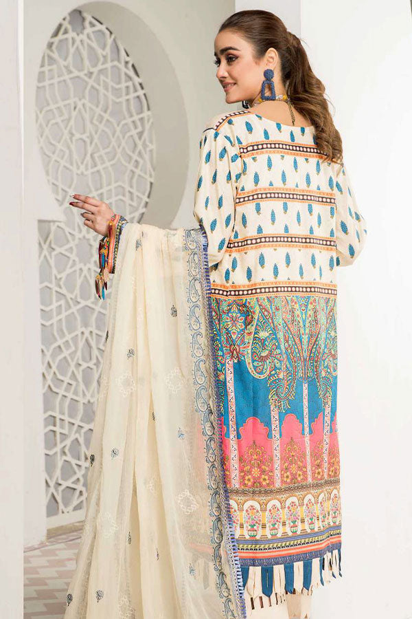 AB Noor Digital Emb Lawn`22 D#3-A