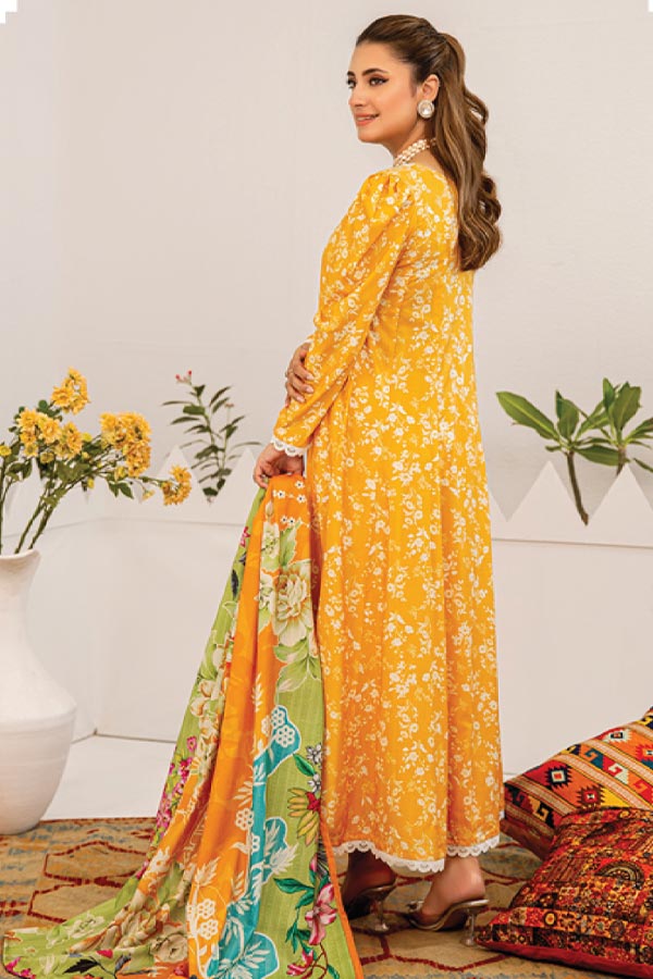 Aangan Printed Linen`24 D#07