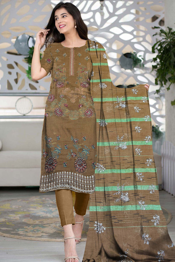 Adan Print Lawn'25 V#5255 (Brown)