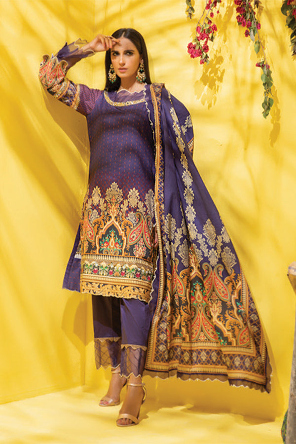 Al Zohaib Colors D/Lawn`21 D#4 (Purple)