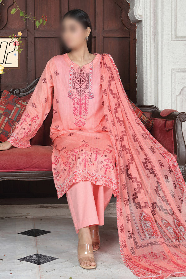 Alishba Haya Lawn`26 D#3774 Peach