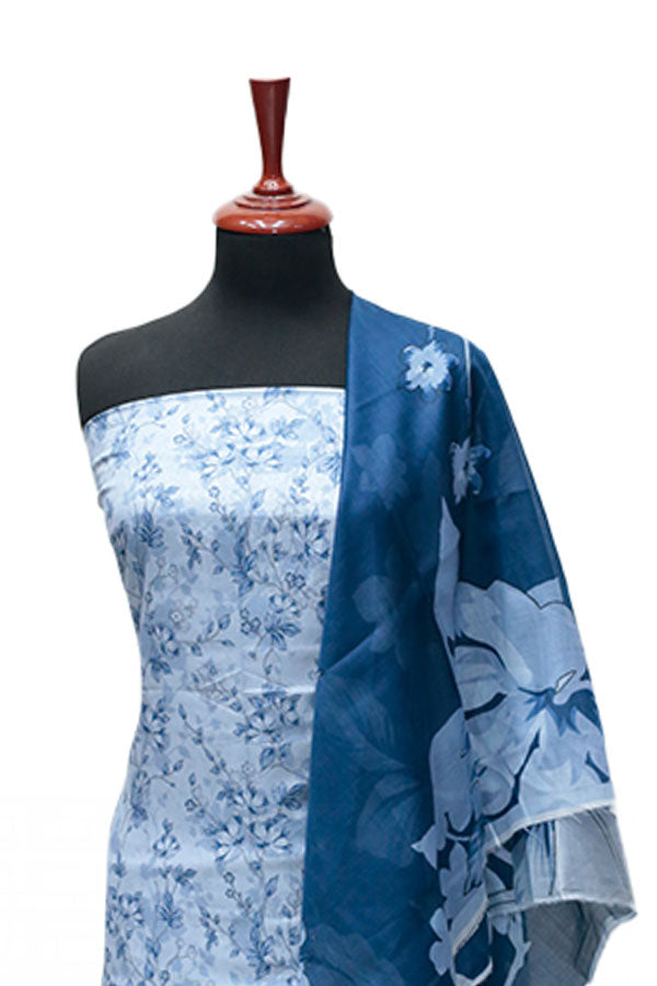 Ayzal Print Lawn`25 D#209 (Sky Blue)