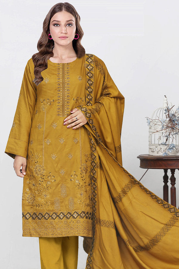 BR Chahat Emb Viscose`25 V#27 D#01 Mustard