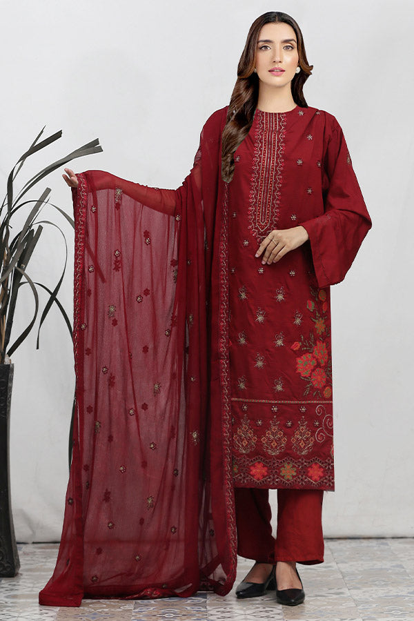 BR Gul-E-Sarma Viscose`25 V#26 D#01 Maroon
