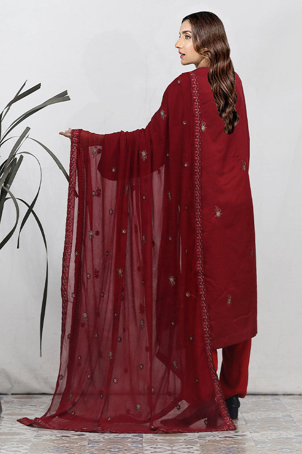 BR Gul-E-Sarma Viscose`25 V#26 D#01 Maroon