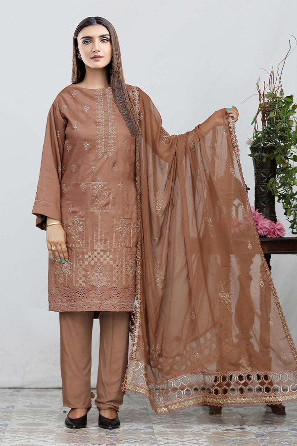 BR Nawal Emb Viscose`25 V#28 D#01 L-Brown