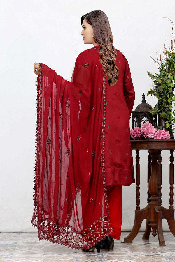 BR Nawal Emb Viscose`25 V#28 D#01 Maroon