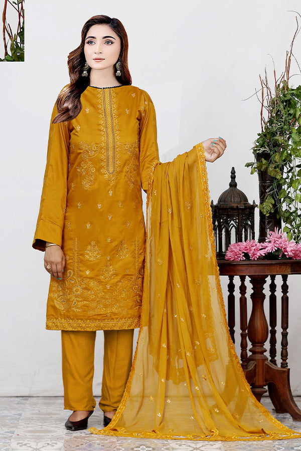 BR Nawal Emb Viscose`25 V#28 D#01 Mustard
