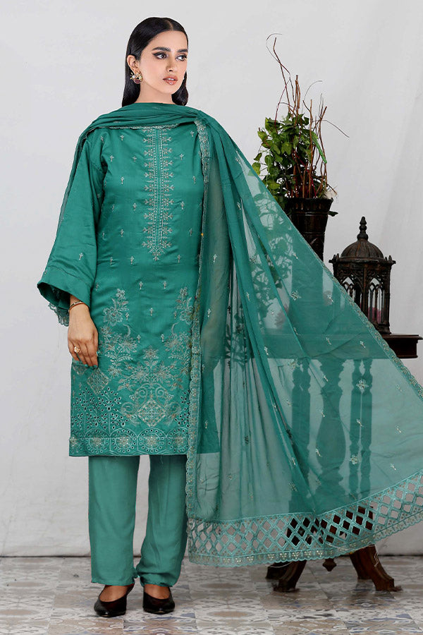 BR Nawal Emb Viscose`25 V#28 D#01 Sea-Green