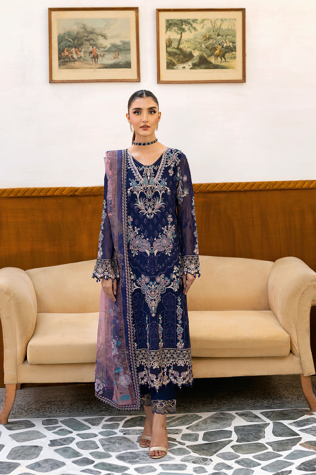Ramsha Chevron Chiffon`25 Vol-10 D#1012