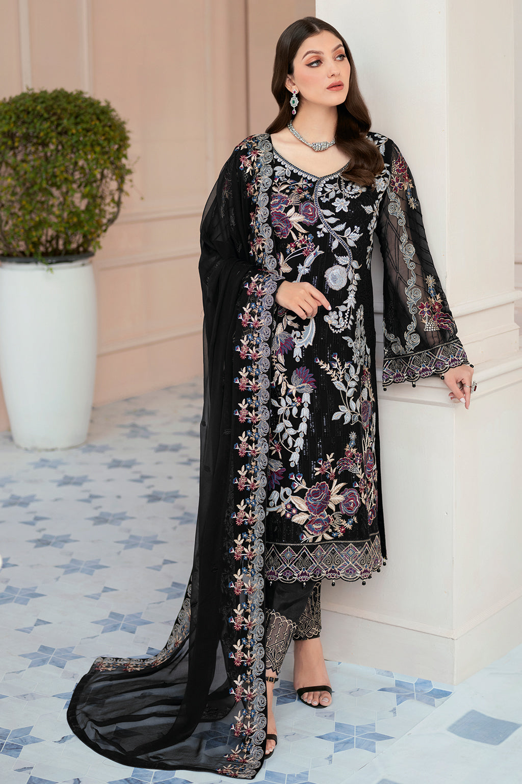 Ramsha D 907 Rangoon Chiffon twitched Collection