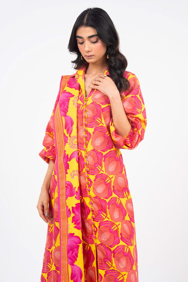 Al-Karam Winter Collection'24 FW#24 (Yellow)