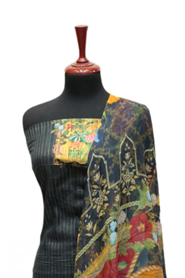 Floraison D/Chiffon Dupatta`25 D#11711 (M Green)