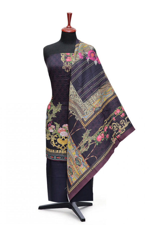 Floraison Slub Linen'24 D#1659 (Nevy Blue)