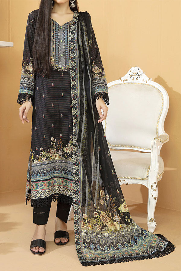 Hafiz Aarzo Digital Lawn`25 D#5 (Black)