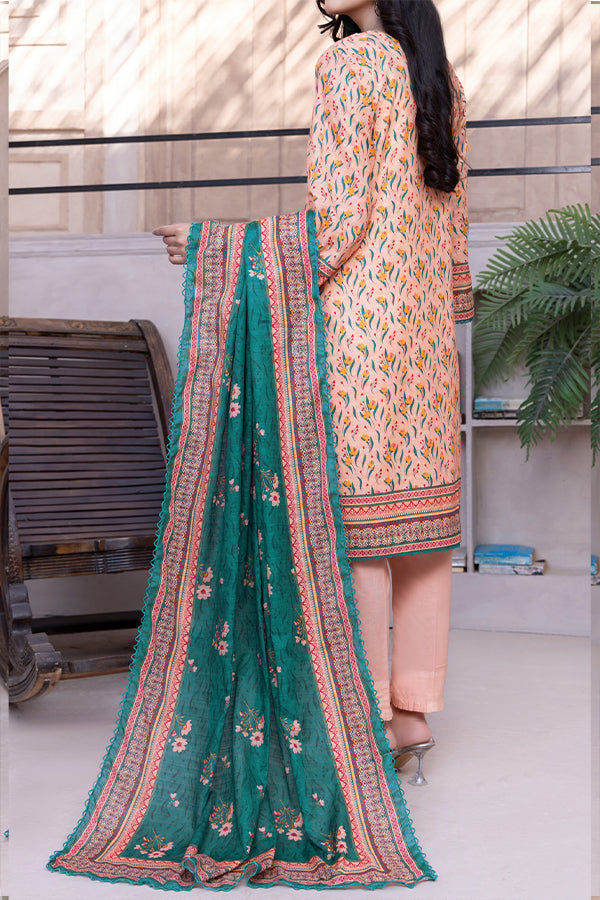 Hafiz Mahnoor Slub Lawn'25 D#84 (Peach)