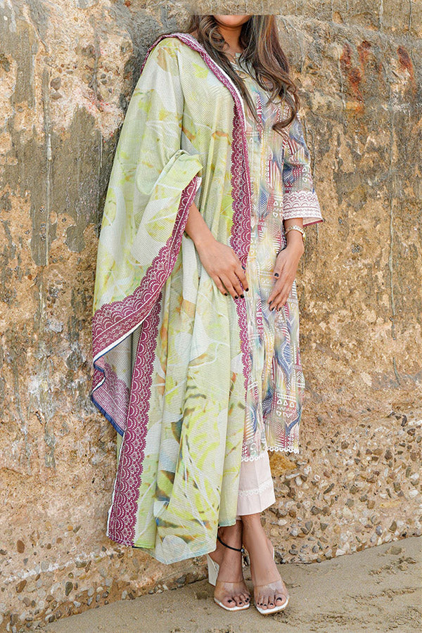Hafiz Lavish Print Lawn`25 D#09 LT-PINK