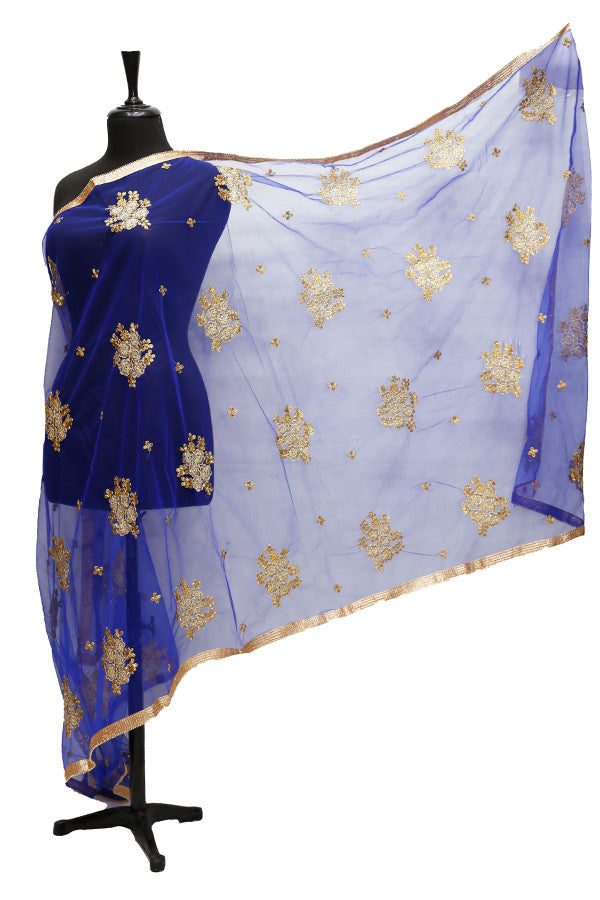 Indian Net Emb Dupatta D#4-C
