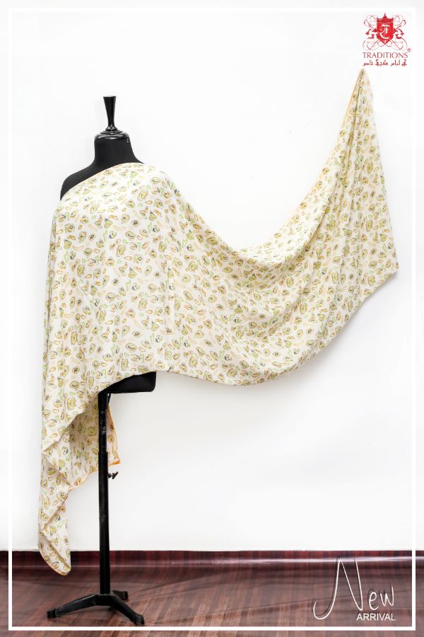 Linen Printed Shawl D#1-R