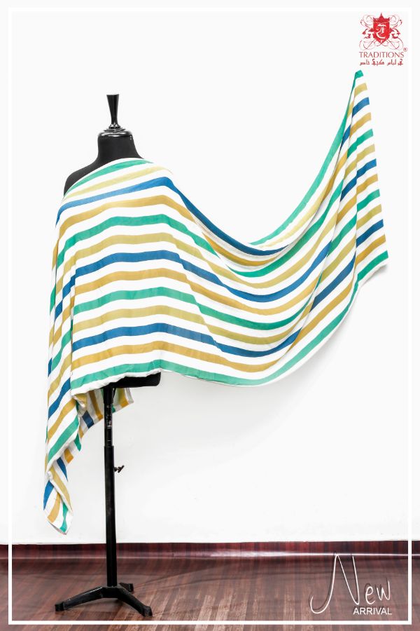 Linen Printed Shawl D#1-W