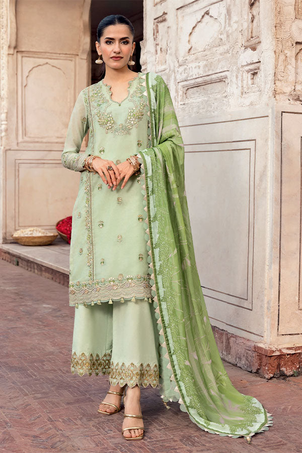 M.Basics Unstitched Winter Festive`25 D#1 (Sea Green)