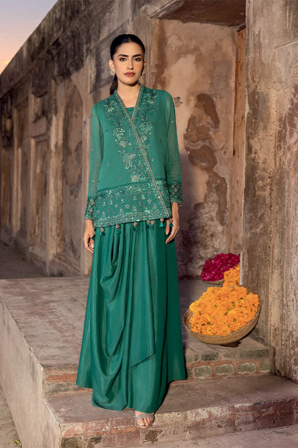 M.Basics Unstitched Winter Festive`25 D#3 (Teal Green)