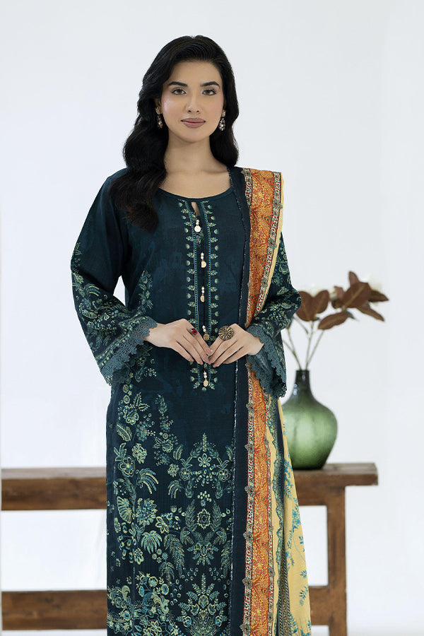 Maya Slub Luxe Khaddar`25 D#1 (M Green)