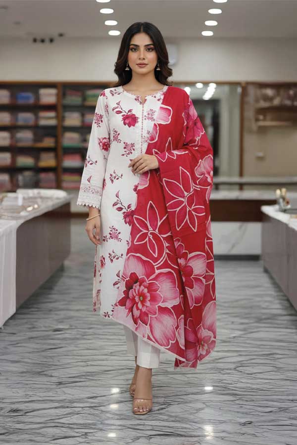 Mi Creation D/Print Lawn'26 D#1 (SH Pink)