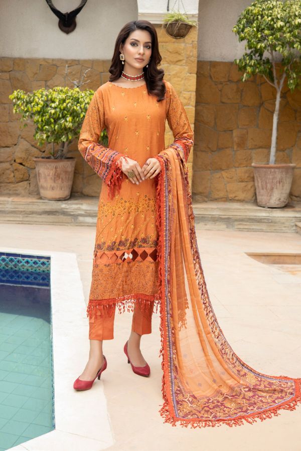 Mi Creation Shahkaar Viscose`23 Orange