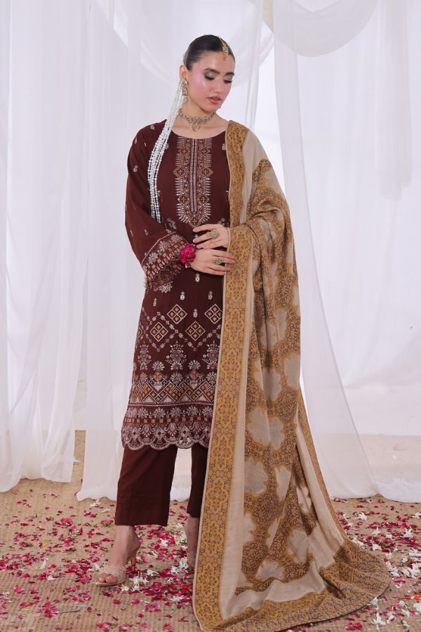 Mi Creation Alif Dhanak`25 D#1 (Brown)