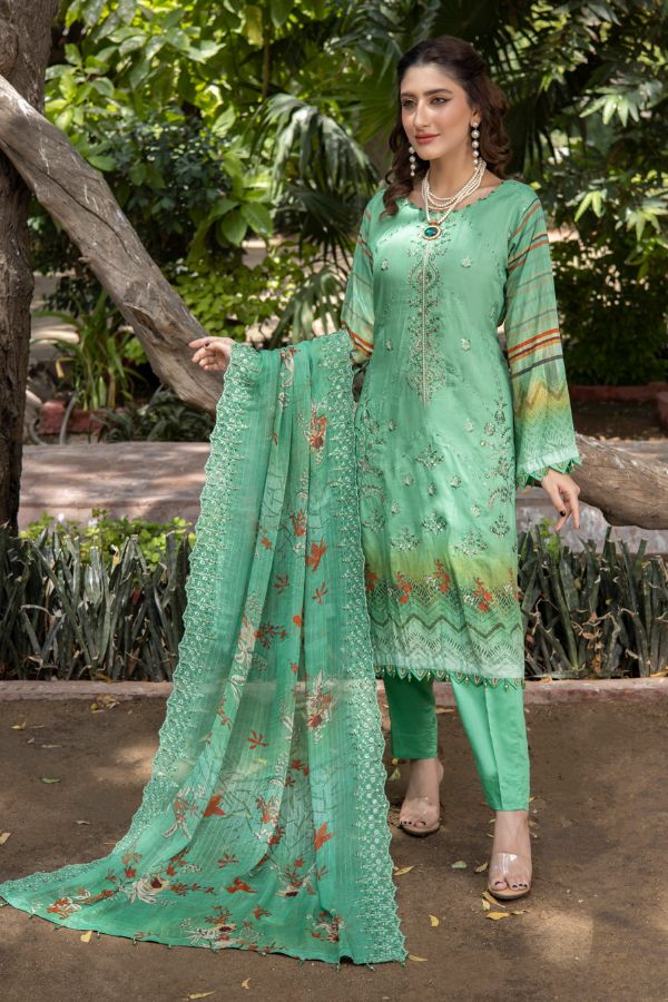 Mi Creation Kinara D-Emb Viscose`23 Vol-2 Green