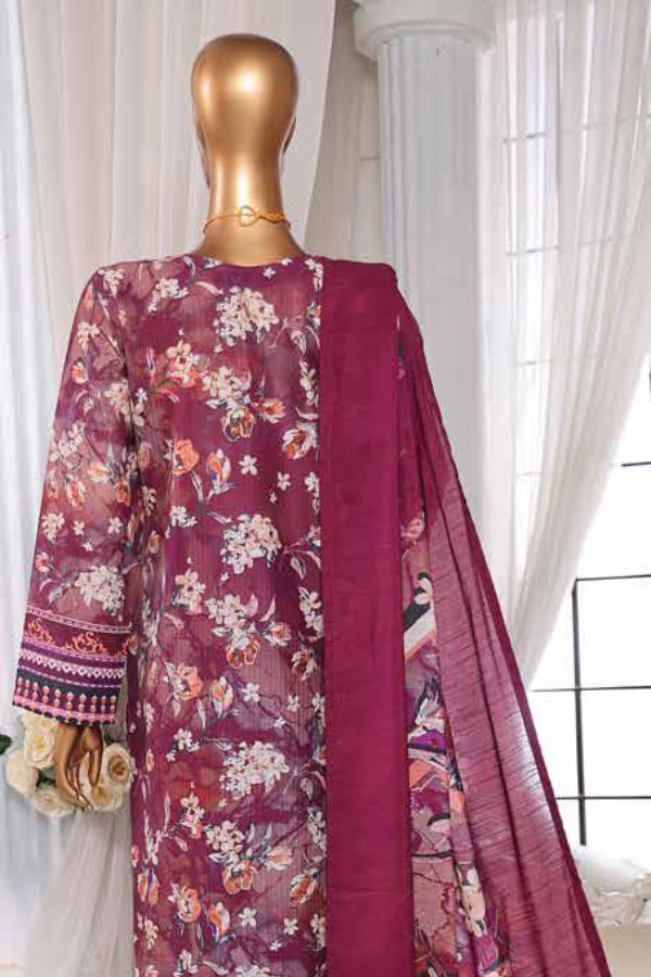 Mi Creation Taana Doriya Lawn`25 (Maroon)