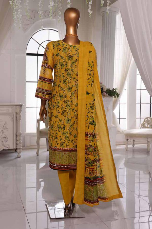 Mi Creation Taana Doriya Lawn`25 (Yellow)