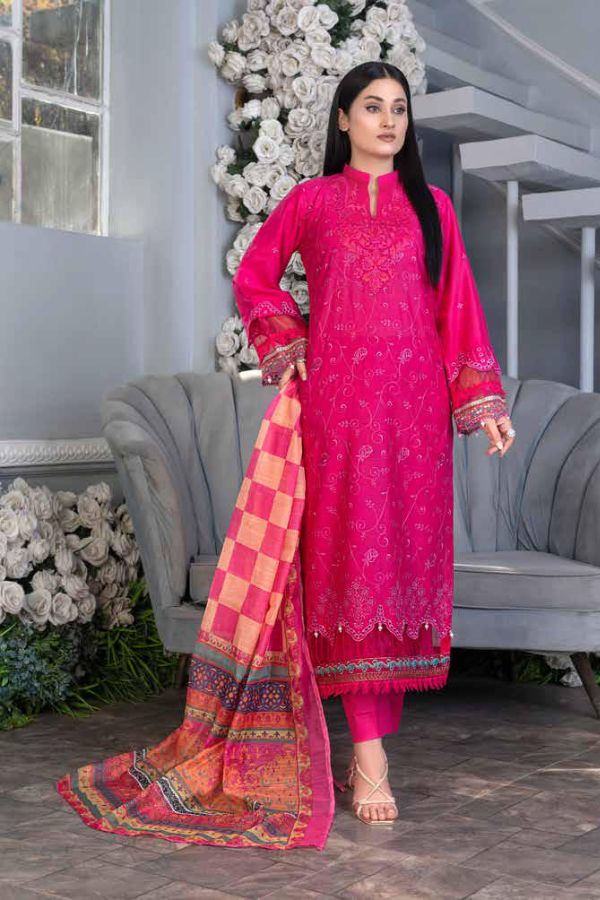 Noor Jahan Mushq Lawn`24 (SH Pink)