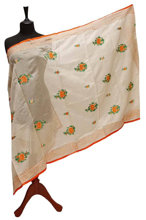 Paper Silk Chickenkari Dupatta D#1-1