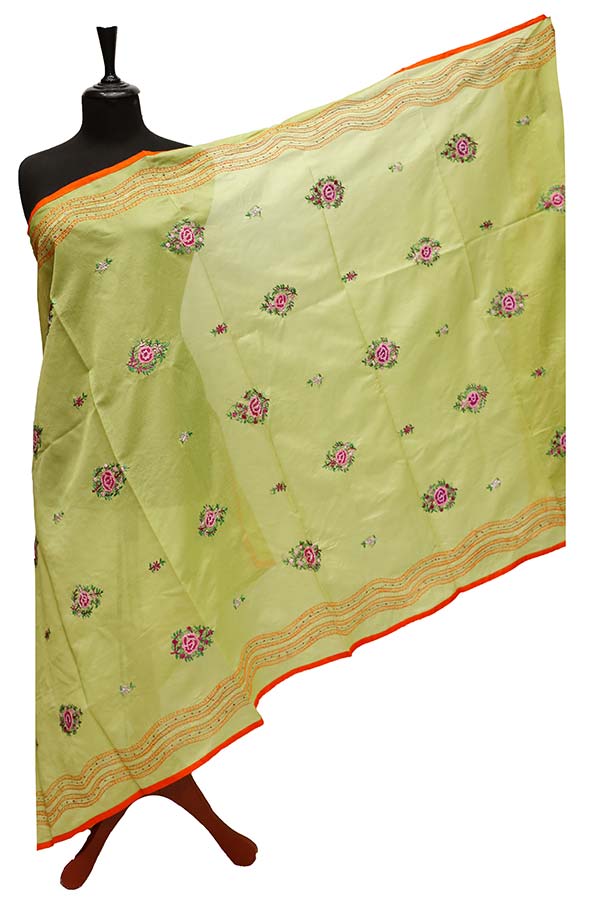Paper Silk Chickenkari Dupatta D#1-22