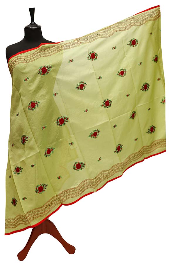 Paper Silk Chickenkari Dupatta D#1-23