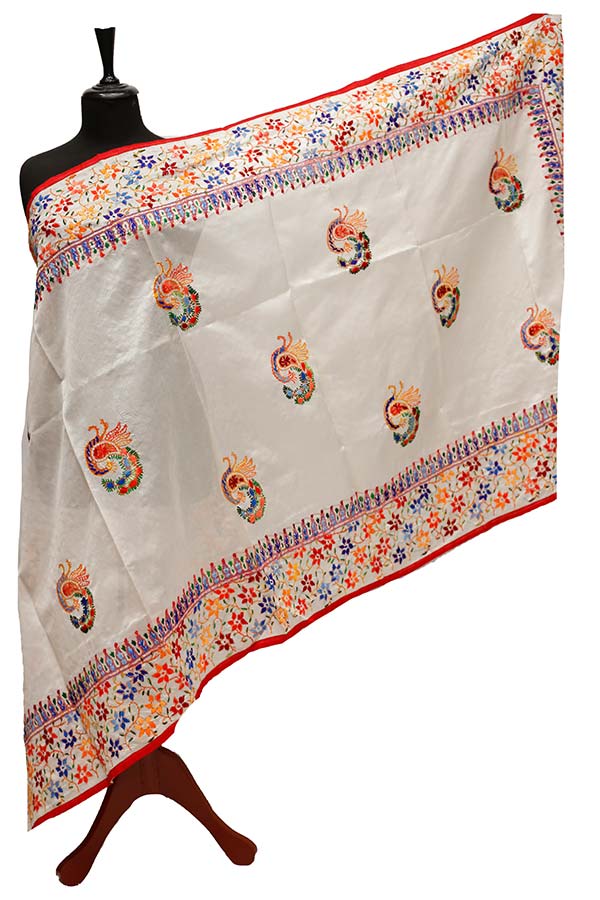 Paper Silk Chickenkari Dupatta D#1-8