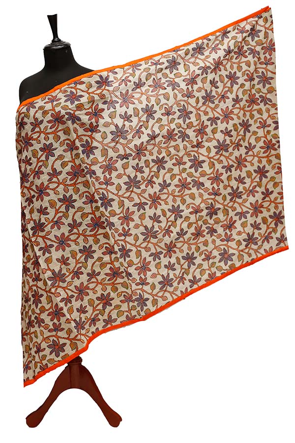 Paper Silk Chickenkari Dupatta D#2-1