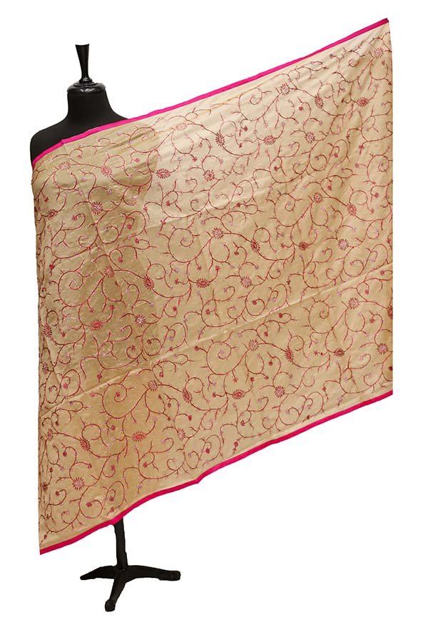 Paper Silk Chickenkari Dupatta D#6-1