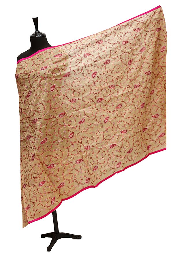 Paper Silk Chickenkari Dupatta D#6-13