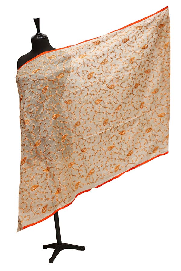 Paper Silk Chickenkari Dupatta D#6-14