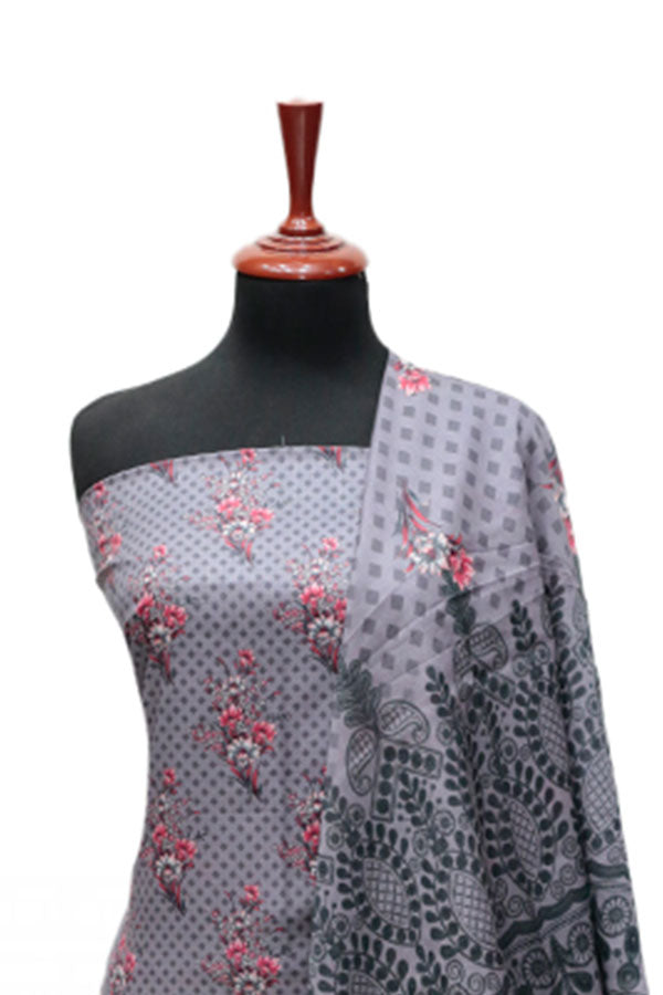 Serene Digital Print Lawn`25 D#8 (D Grey)