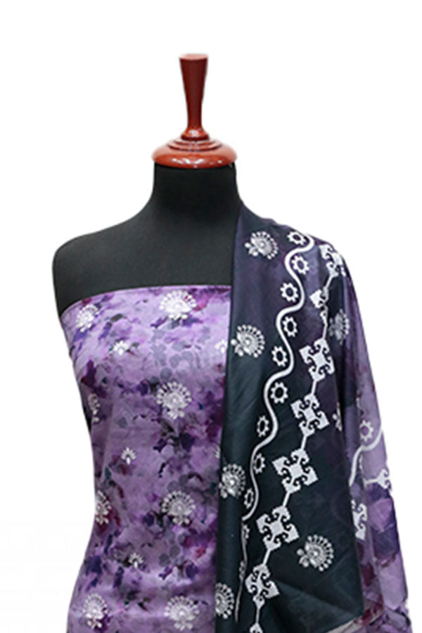 Serene Print Lawn`25 D#331 (Purple)