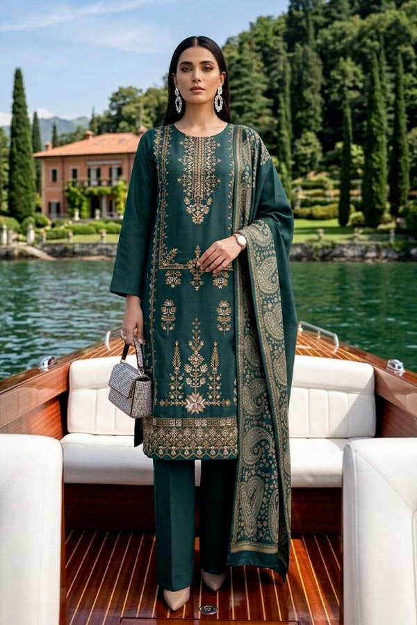 Shaira P/Leather Jacquard`26 Vol-2 D#01 Green