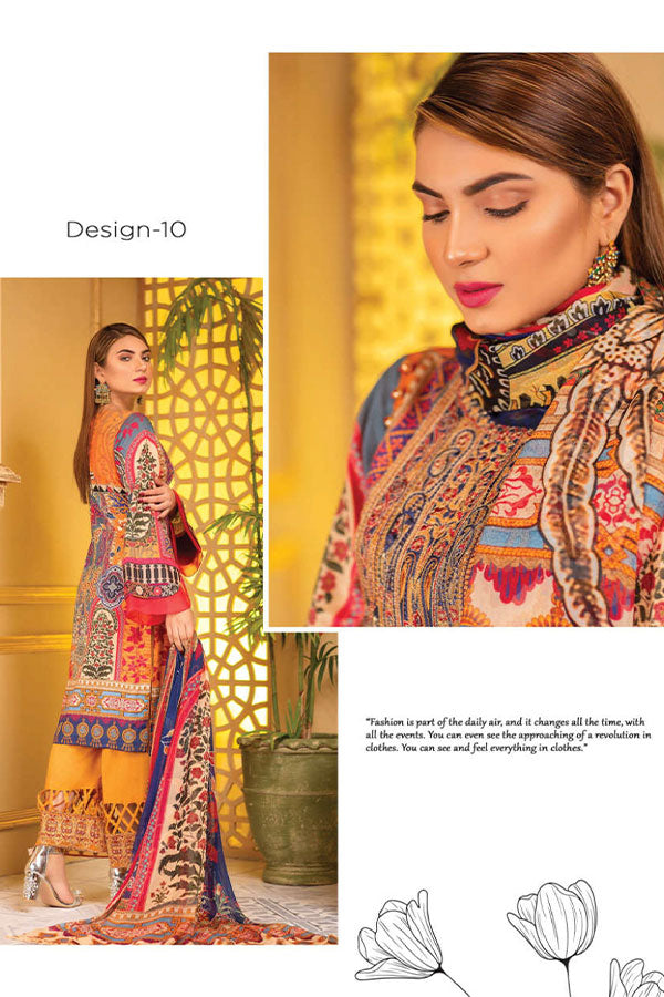 Adan`s Arwa Print Emb Suvic`21 D#10
